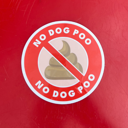 No Dog Poo Sticker