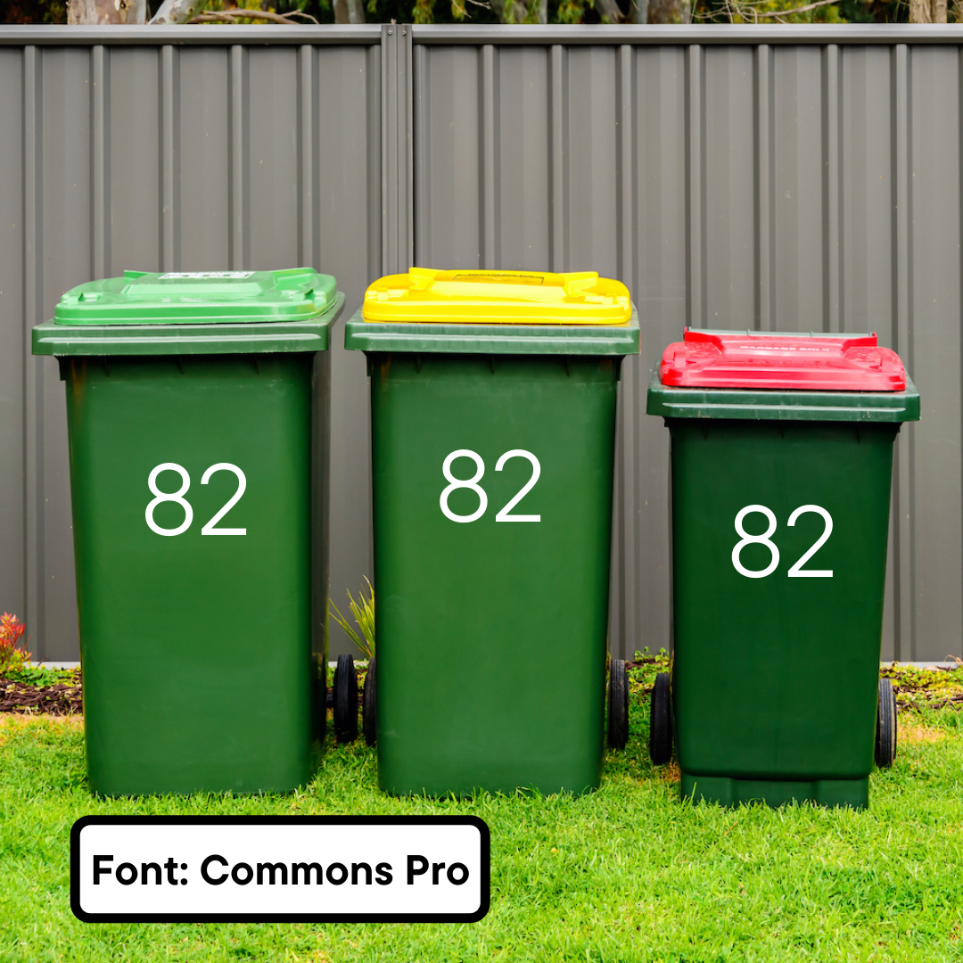 Wheelie Bin Address Sticker - Number Only
