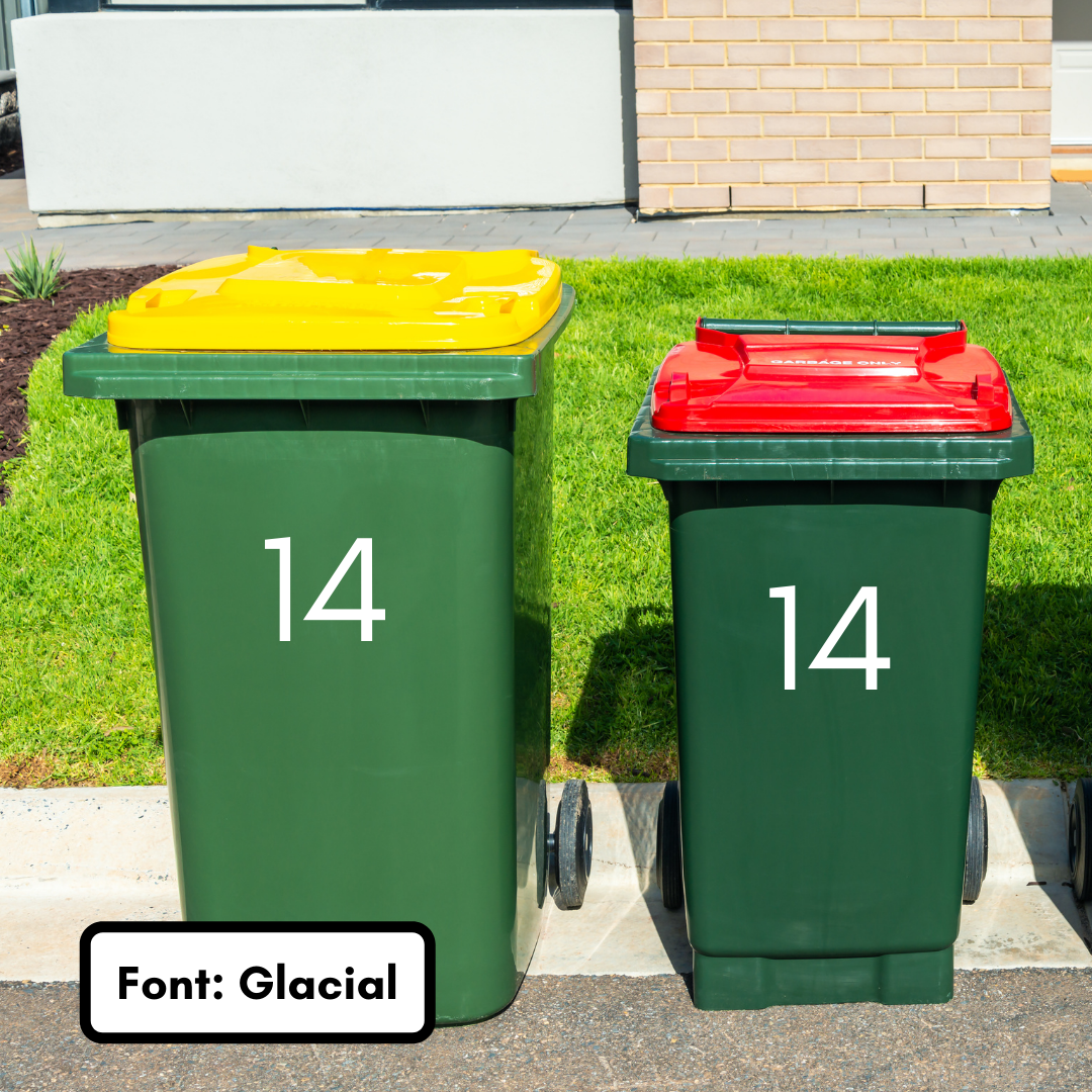Wheelie Bin Address Sticker - Number Only