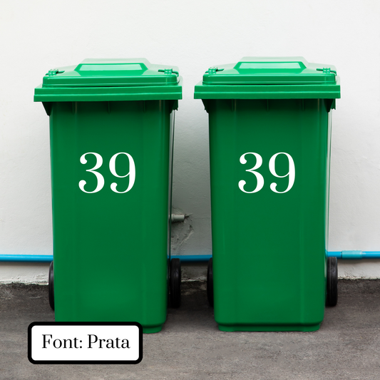 Wheelie Bin Address Sticker - Number Only