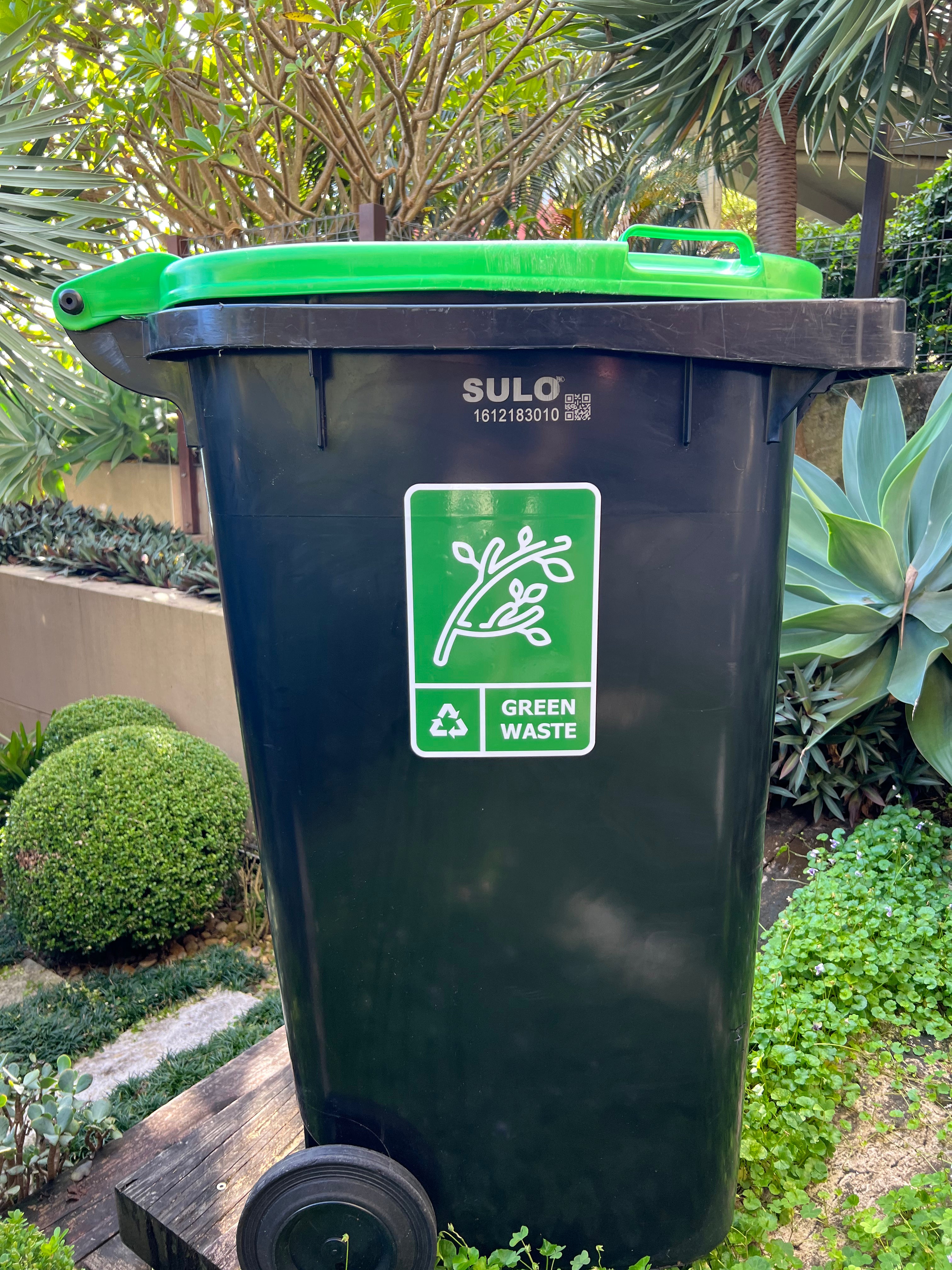 Green dust outlet bin